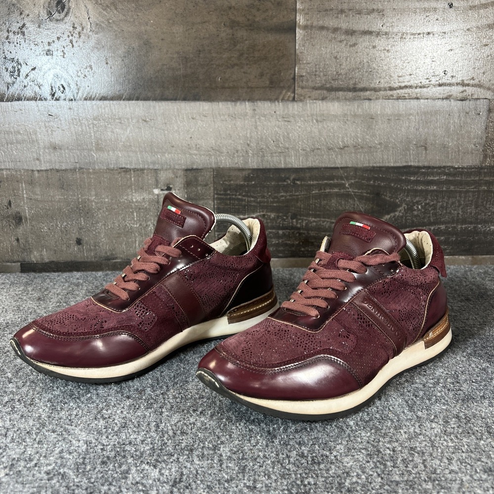 DeNiro Boot Co. Sneakers De Niro Italian Leather Burgundy Elite Riding EU 42